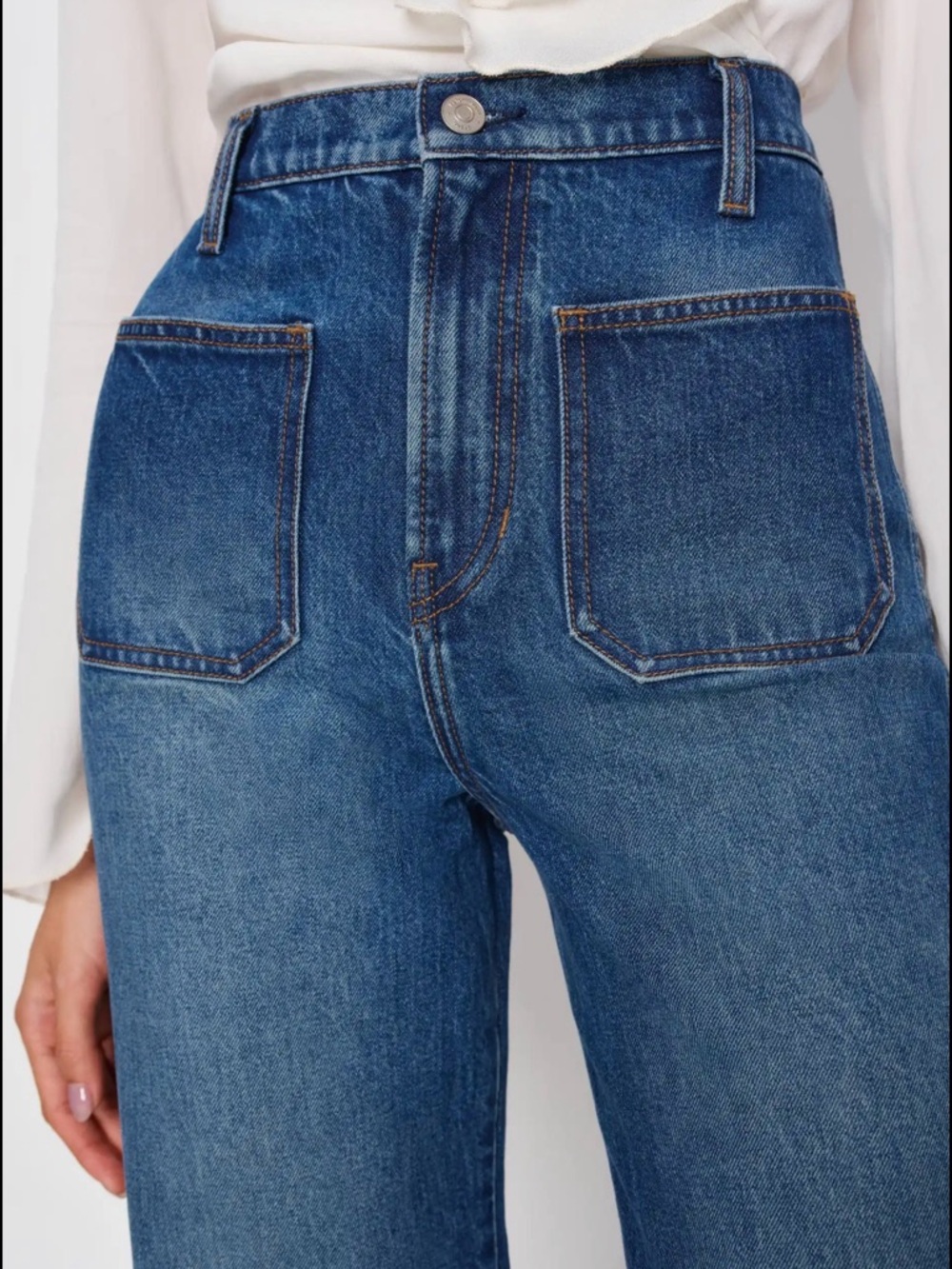 Reformation Alyssa Stretch High Rise Wide Leg Long Jeans size 26